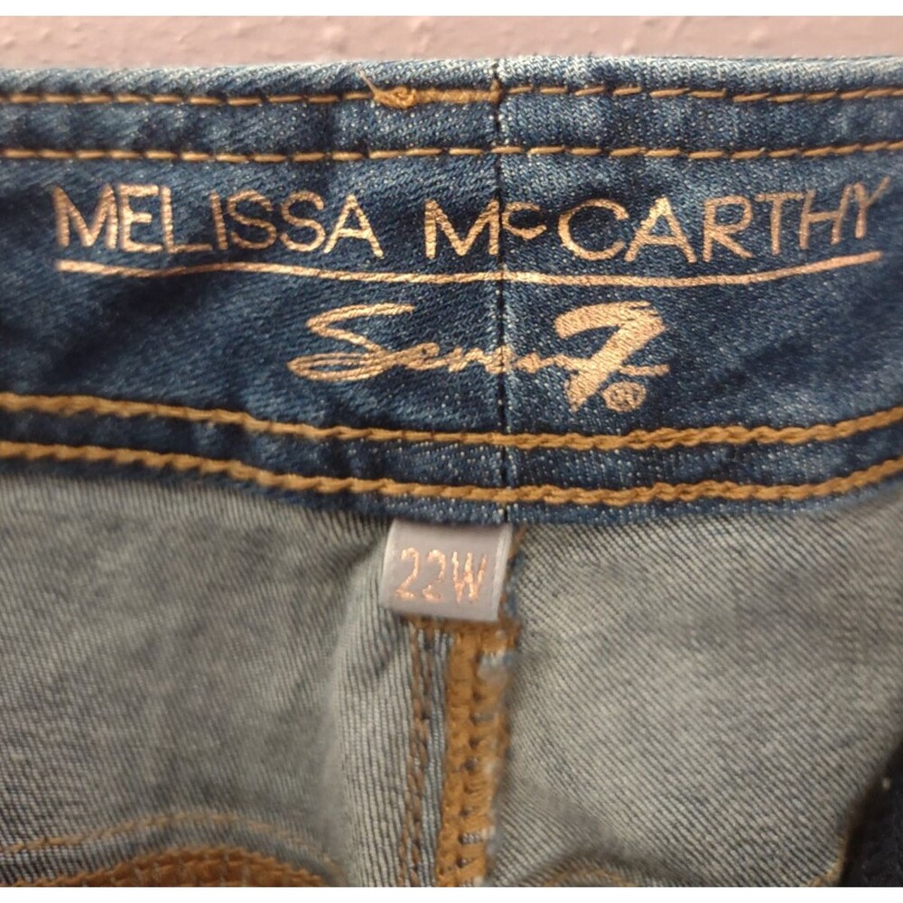 Seven7 x Melissa McCarthy Women's Distressed Pencil Jeans Size 22W - Picture 7 of 14